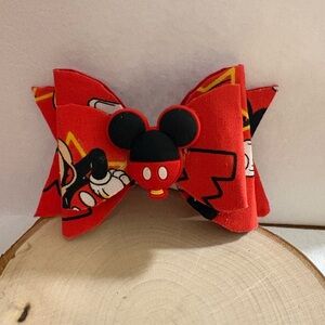 Disney Mickey Mouse Red Hair Bow|DisneyBounding| Dapper Day| Unique|OOAK